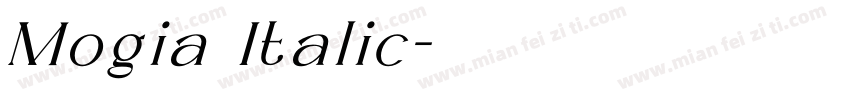 Mogia Italic字体转换